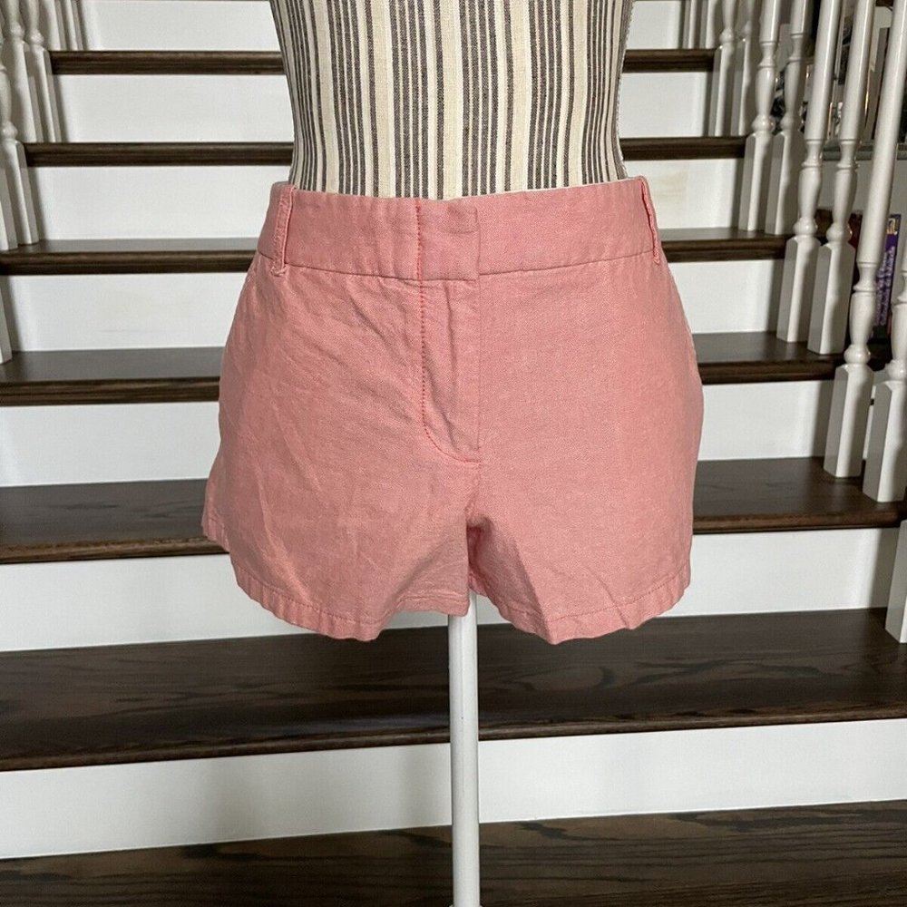 J. Crew Jr. Shorts, 100% Cotton 3 inch. Size 6. Heather Coral Color. LIKE NEW! - Picture 2 of 11